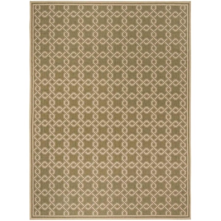 Safavieh 8 ft. x 11 ft.-2 in. Martha Stewart Power Loomed Large Rectangle Area Rug Green & Creme MSR4253-24-8